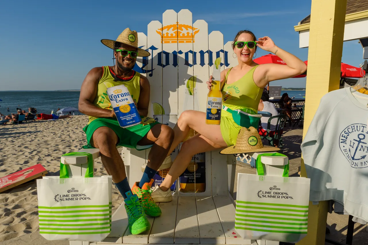 Food truck carrying a Corona campaign in New York