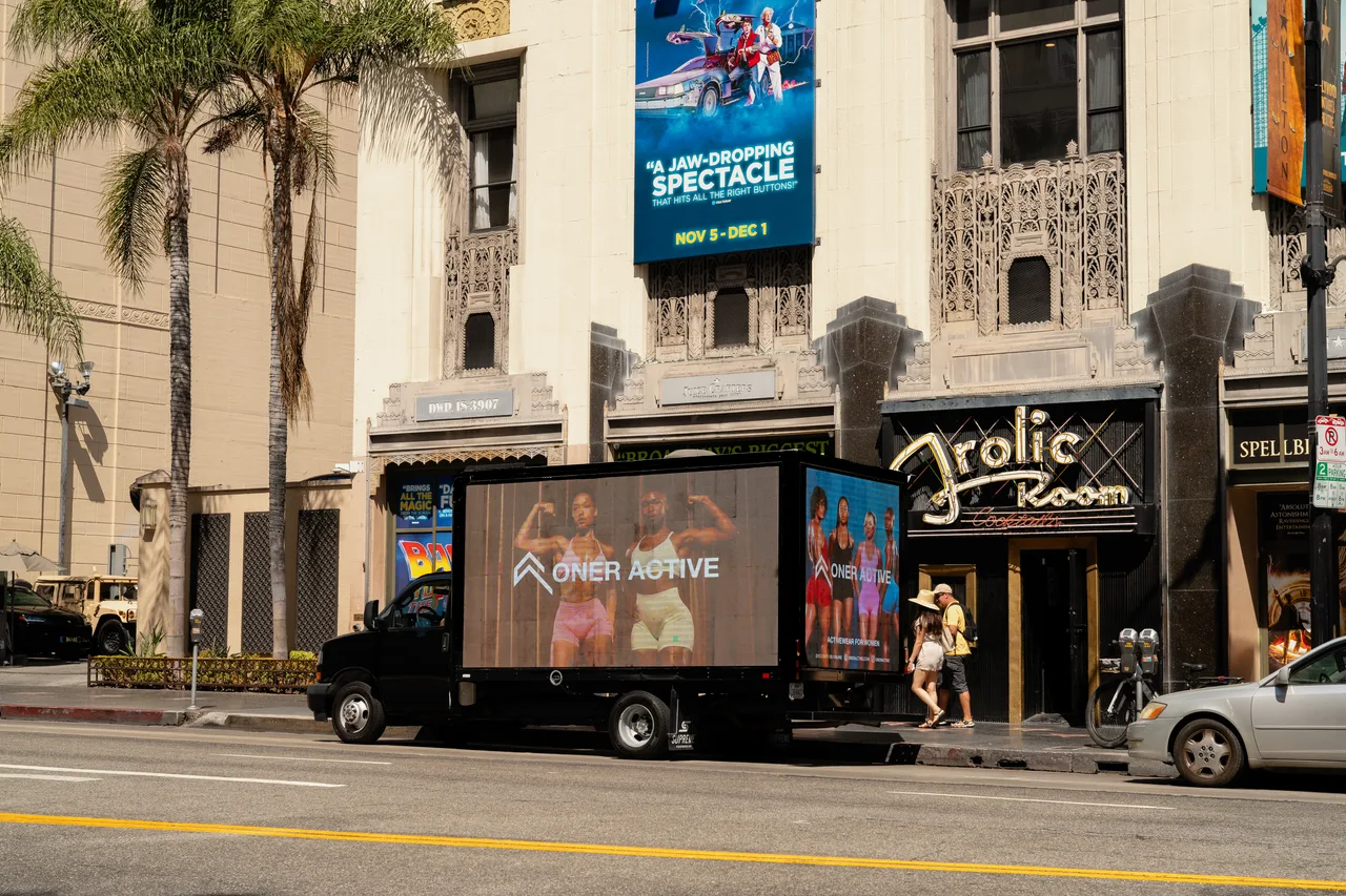 LED truck carrying a Oneractive campaign in Los Angeles