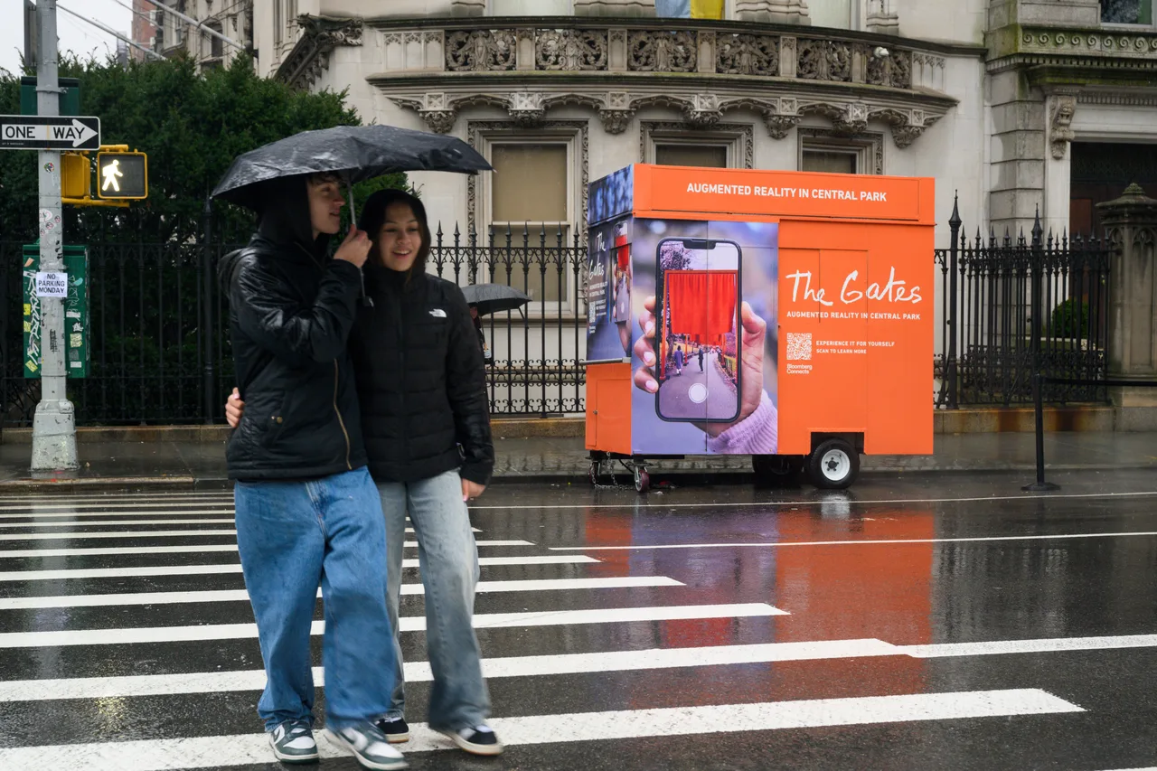 Food truck carrying a TheGates campaign in New York