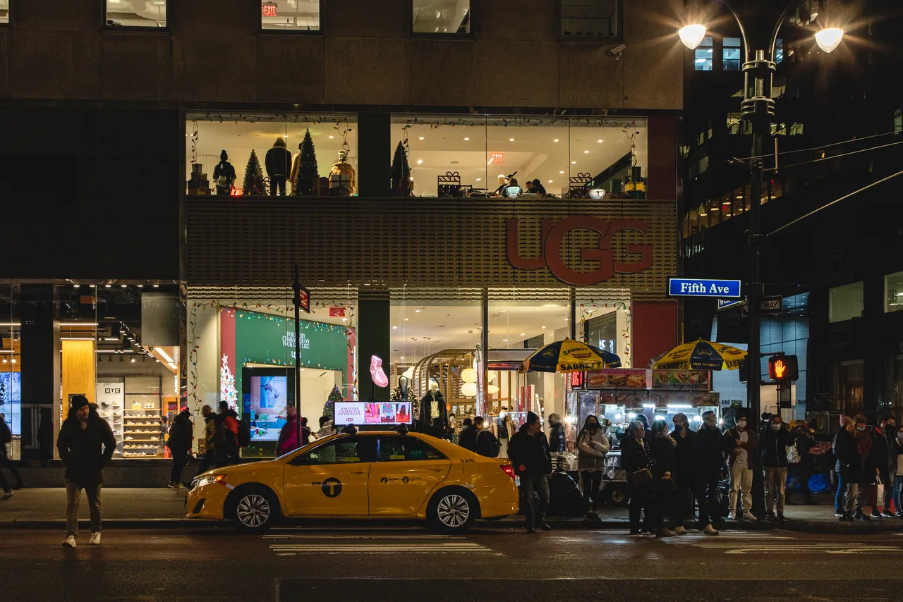 Hologram carrying a UGG campaign in New York