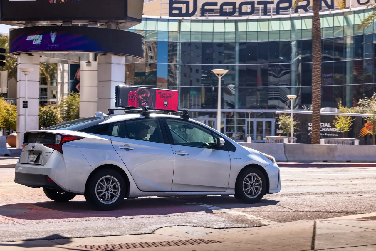 Digital screen carrying a CokeZero campaign in Phoenix