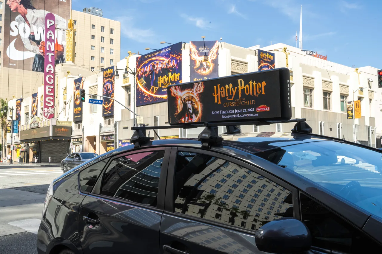 Digital screen carrying a HarryPotter campaign in Los Angeles