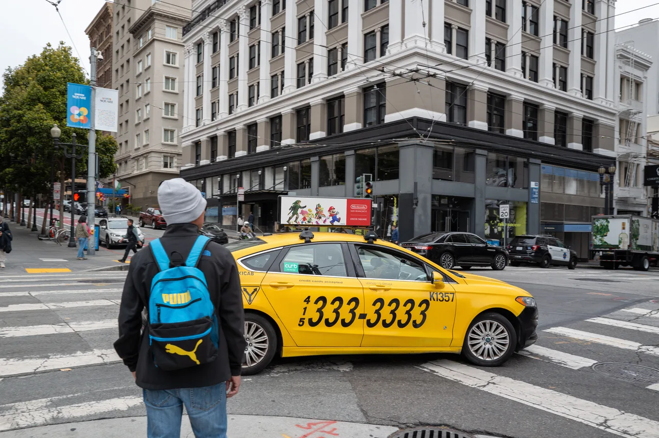 Digital screen carrying a Nintendo campaign in San Francisco