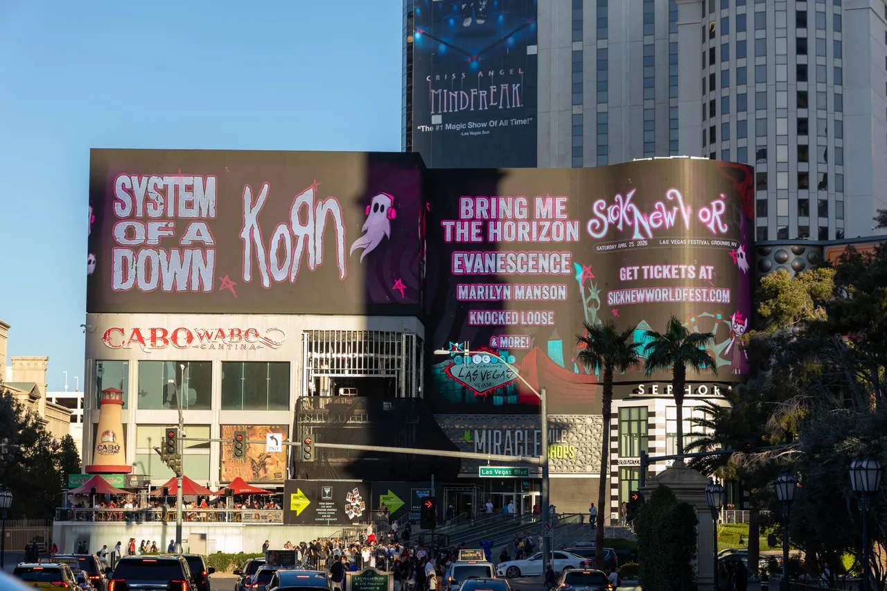 Spectacular carrying a C3Presents campaign in Las Vegas