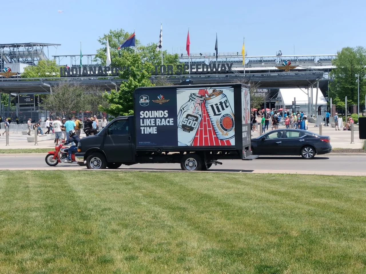 LED truck carrying a Millerlite campaign in Indianapolis