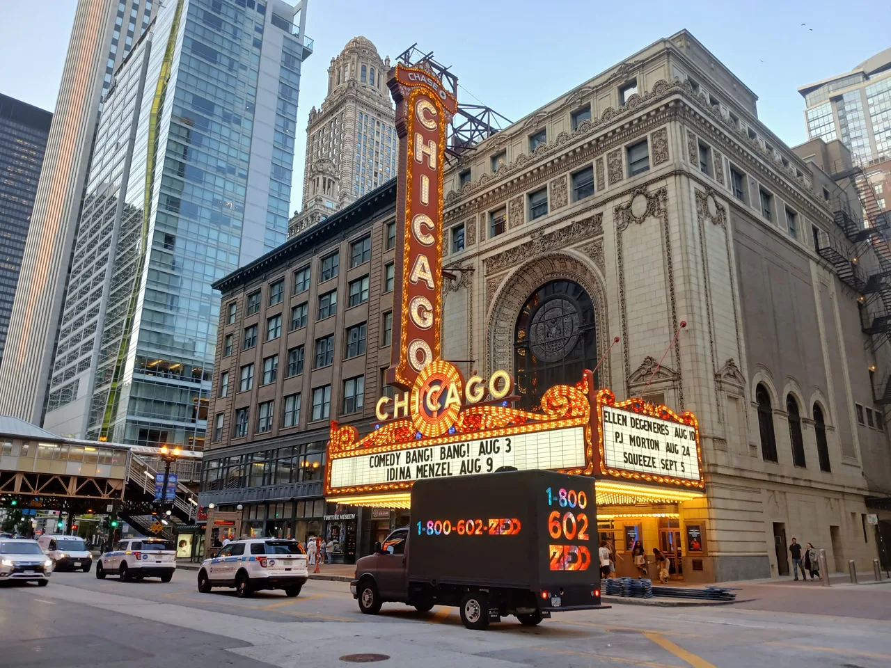 LED truck carrying a Telos campaign in Chicago