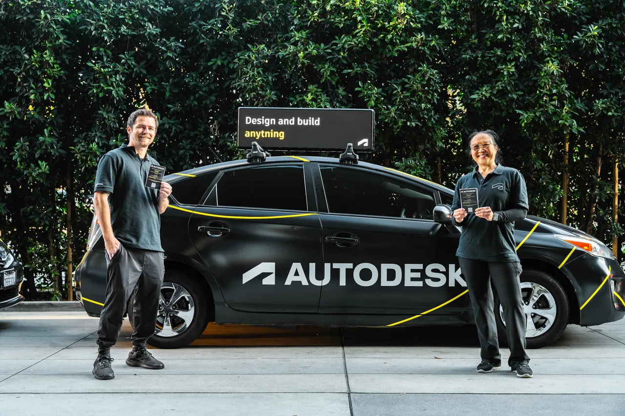 Digital screen carrying a AutoDesk campaign in Los Angeles
