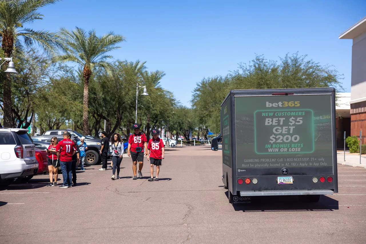 LED truck carrying a bet365 campaign in Phoenix