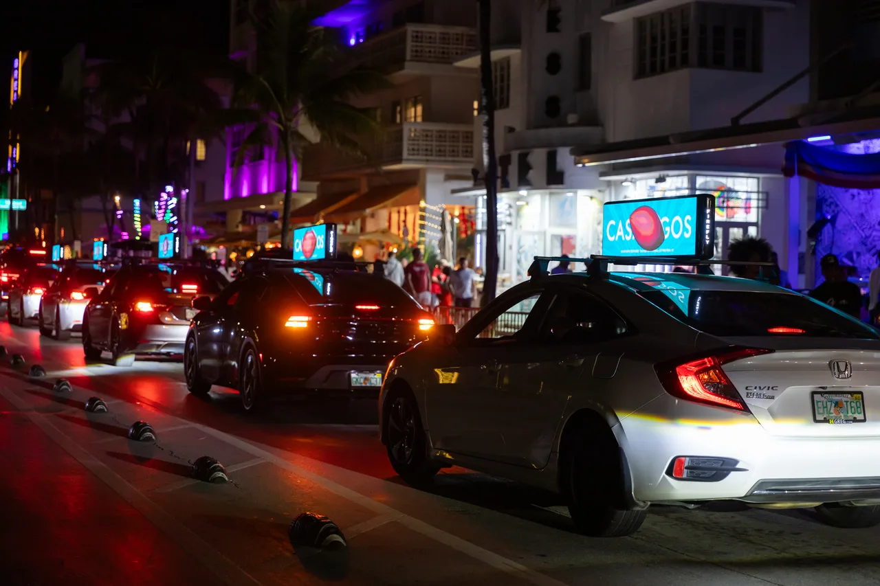 Casamigos campaign on a digital screen in Miami, 2024