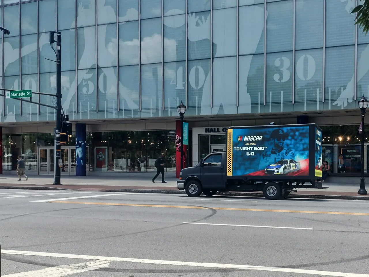 LED truck carrying a NBC campaign in Atlanta
