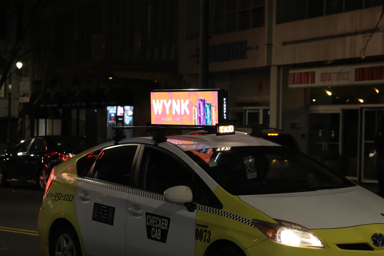 Digital screen carrying a WYNK campaign in Atlanta
