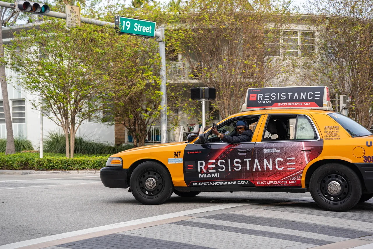 Vehicle wrap carrying a UltraMusicFest  campaign in Miami