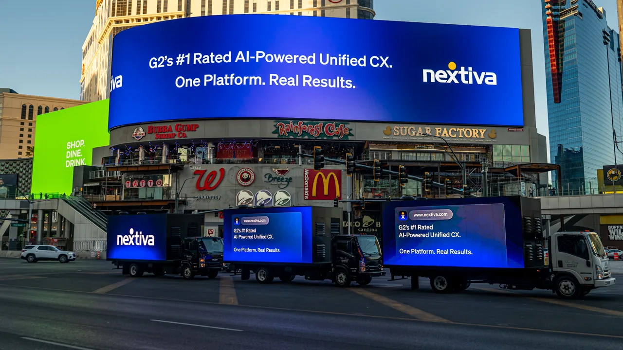 LED truck carrying a LV campaign in Las Vegas