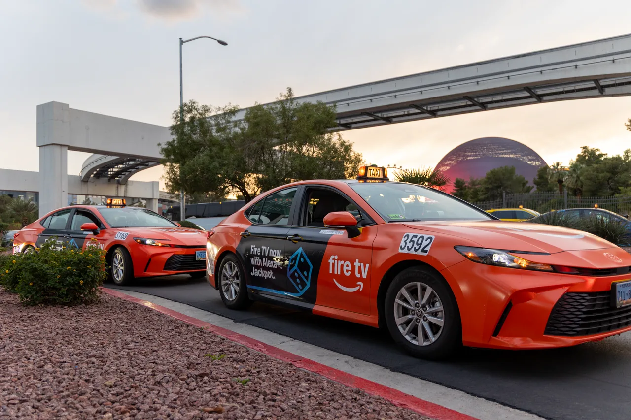 Vehicle wrap carrying a Amazon campaign in Las Vegas